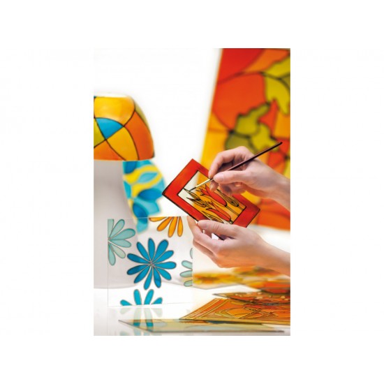 Pebeo Vitrail Stained Glass Paint 12 x 20ml Bottles Solvent Based Craft 757421